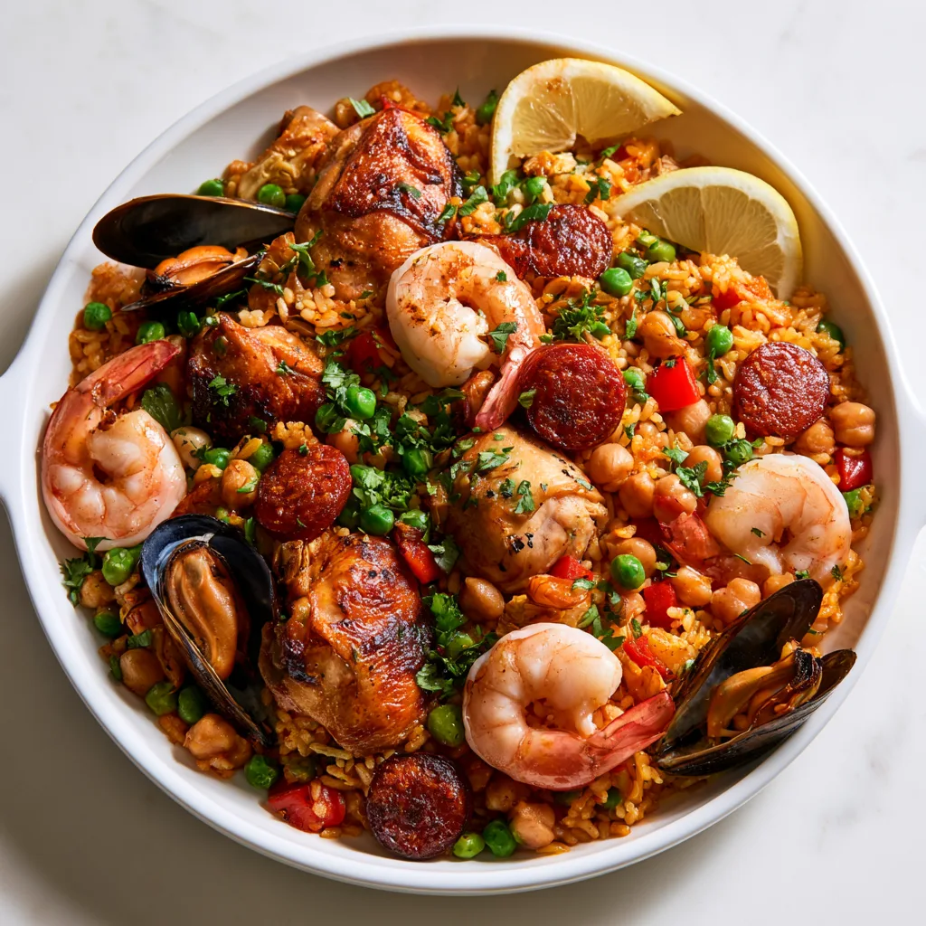 Julia Child’s Paella a l’Americaine: Chicken and Seafood Paella