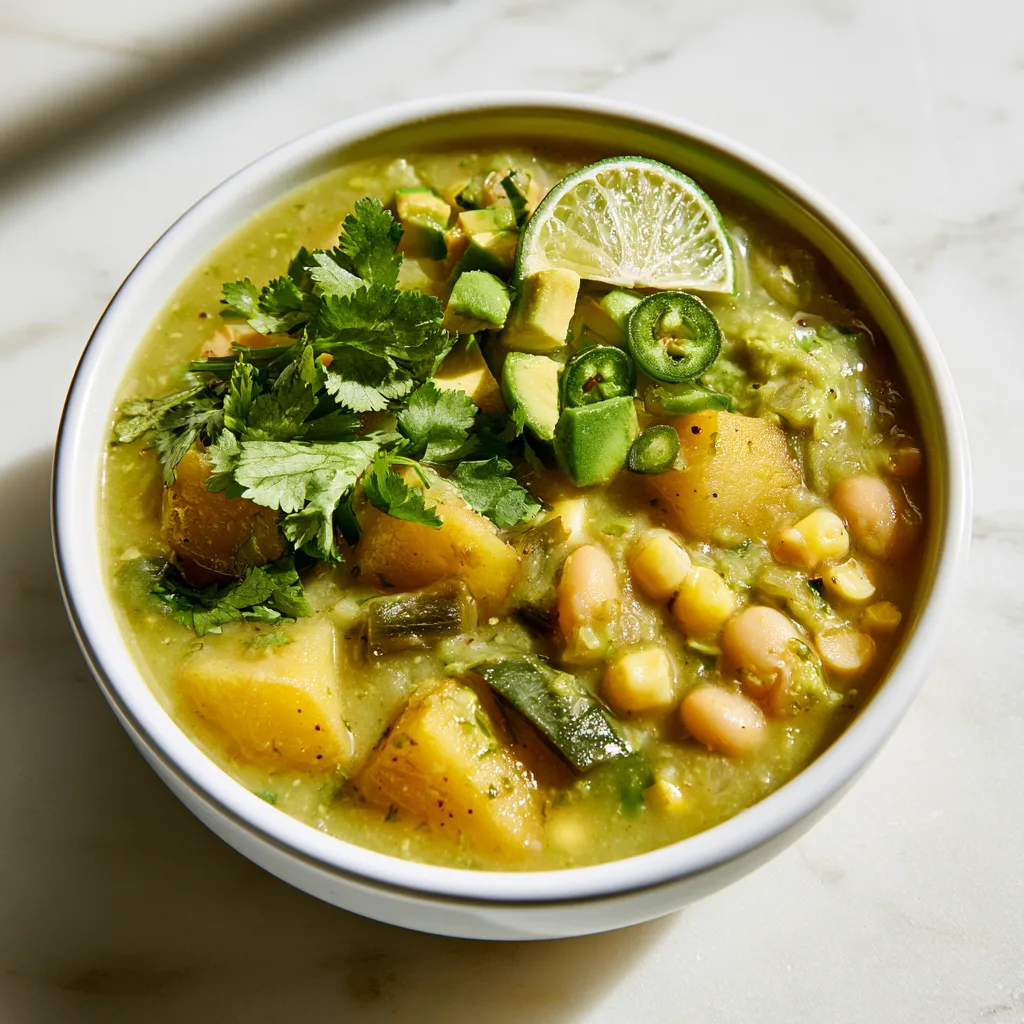 Vegan Crockpot Tomatillo Stew: Easy Plant-Based Slow Cooker Dinner