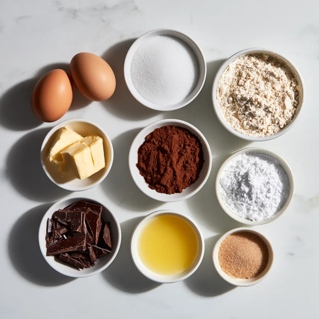 Ingredients needed to make Hungarian Dobos Torte