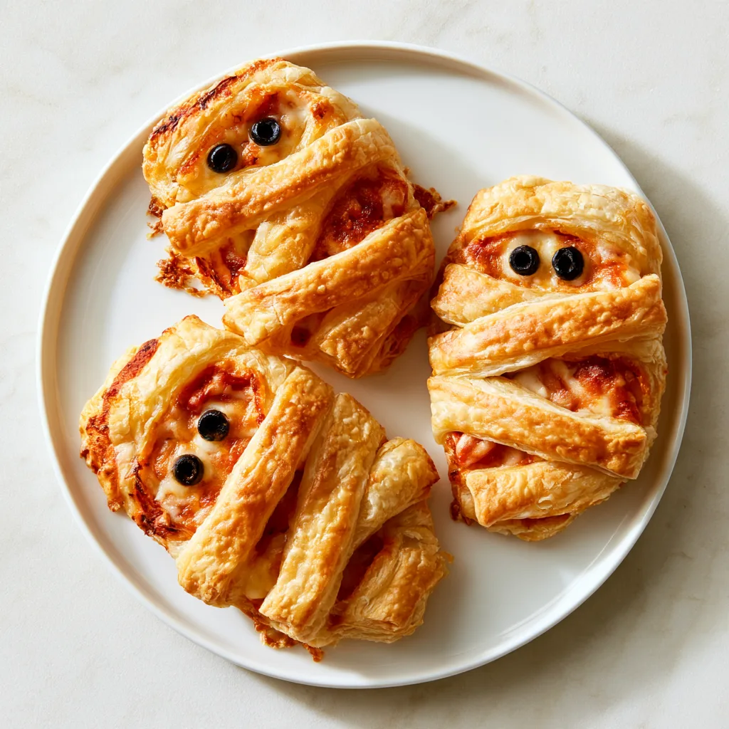 Puff Pastry Pizza Mummies: Halloween Party Appetizers