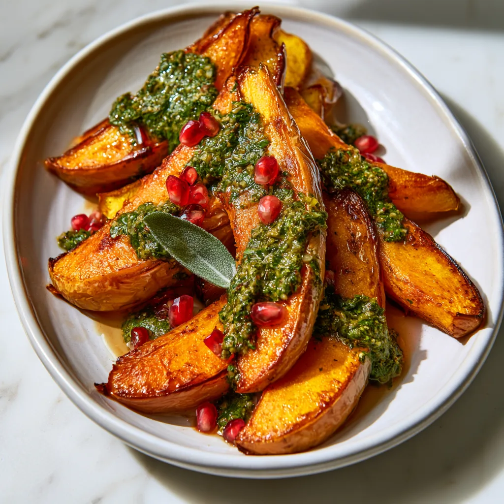 Roasted Butternut Squash with Sage Pesto – Easy Fall Side Dish